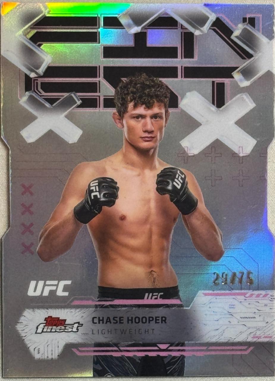 Chase Hooper 2025 Topps Finest UFC Base Common #25 Die-Cut Refractor