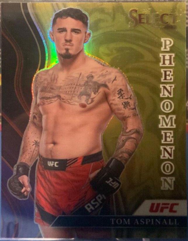 Tom Aspinall 2022 Panini Select UFC Phenomenon #9 Gold