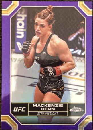 Mackenzie Dern 2024 Topps Chrome UFC Base #117 Purple Refractor