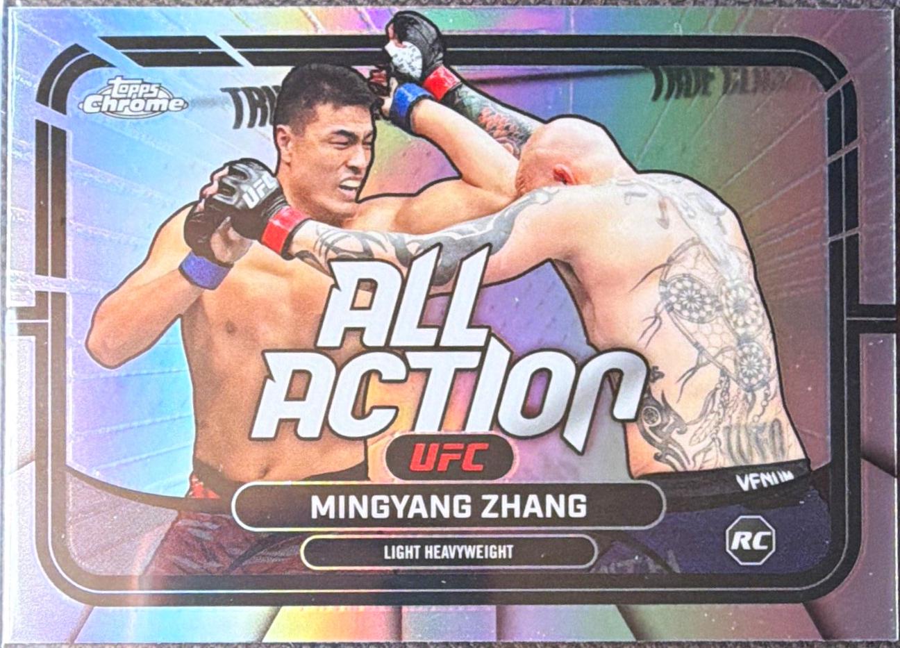 Mingyang Zhang 2026 Topps Chrome UFC All-Action #AA-50 Refractor