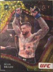 Sean Brady 2022 Panini Select UFC Premier Level #137 Gold Disco