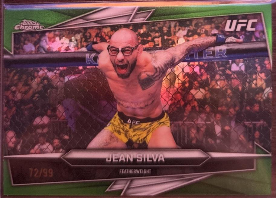 Jean Silva 2026 Topps Chrome UFC Base #163 Green Refractor
