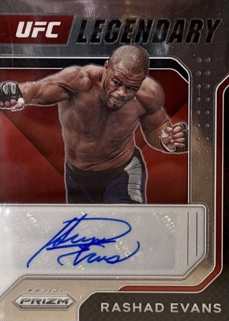 Rashad Evans 2022 Panini Prizm UFC Legendary Signatures #13 Black