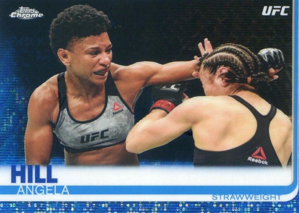 Angela Hill 2019 Topps Chrome UFC Base #72 Blue Wave
