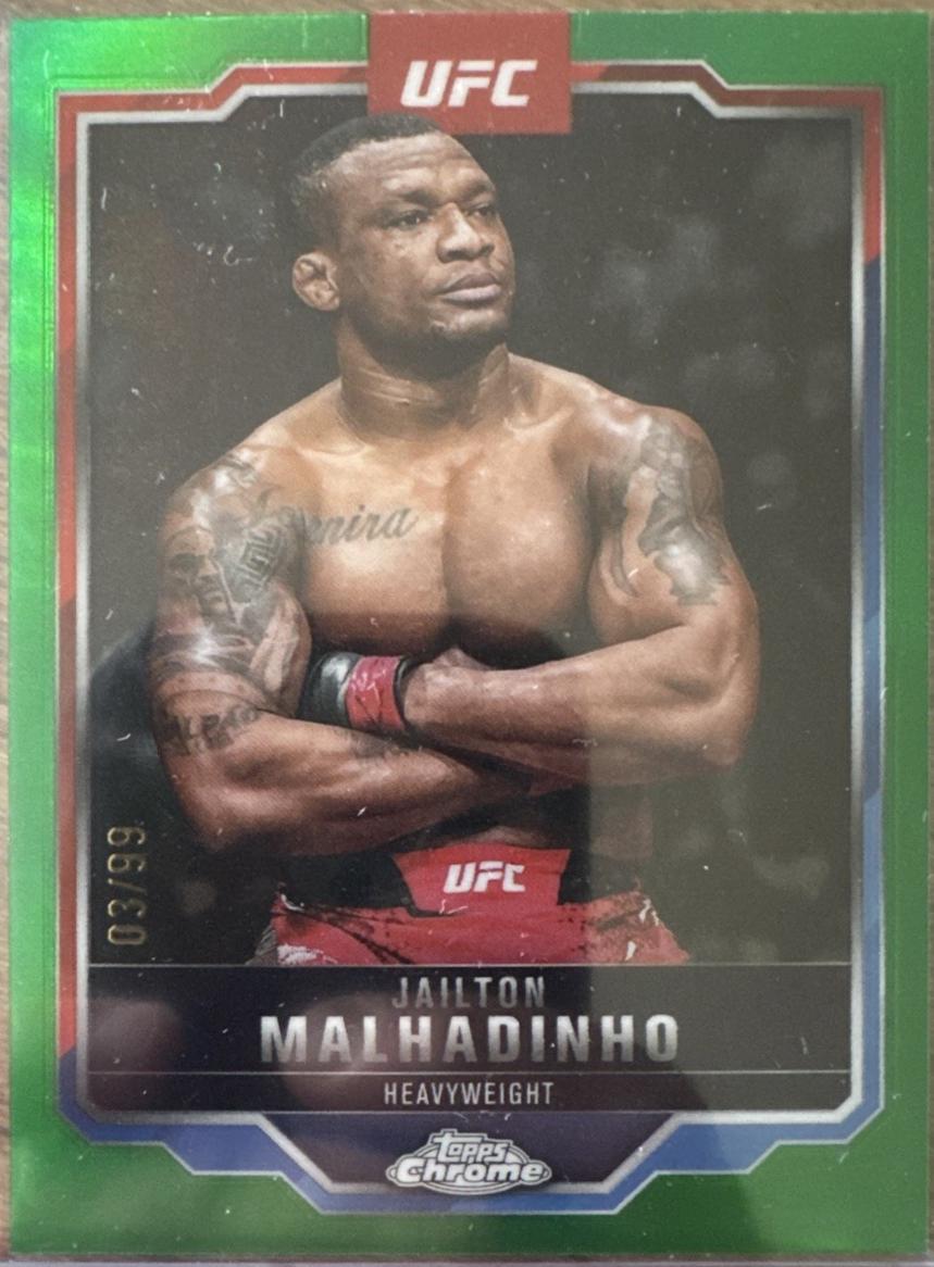 Jailton Almeida 2025 Topps Chrome UFC Base #112 Green Refractor