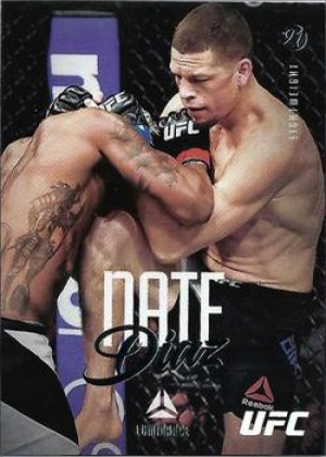 Nate Diaz 2021 Panini Chronicles UFC Base Luminance #51 Platinum