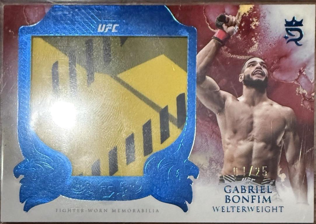 Gabriel Bonfim 2025 Topps Royalty UFC Rookie Jumbo Relics #RJR-GB Blue