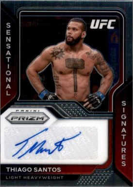 Thiago Santos 2021 Panini Prizm UFC Sensational Signatures #22 Black