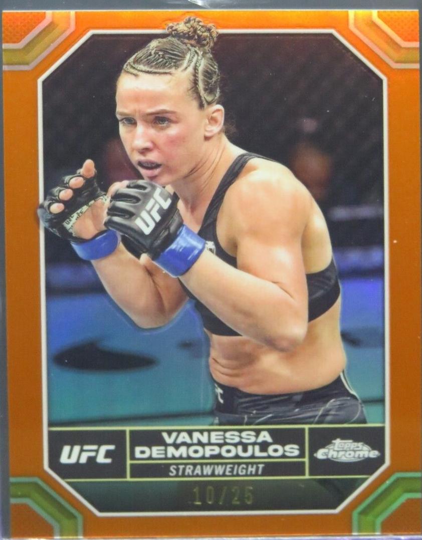 Vanessa Demopoulos 2024 Topps Chrome UFC Base #191 Orange Refractor