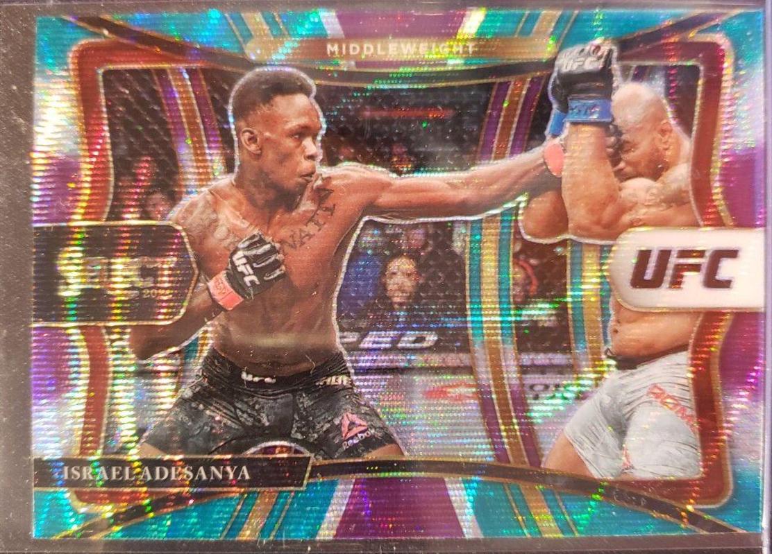 Israel Adesanya 2021 Panini Select UFC Premier Level #134 Tri Color