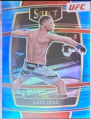 Nate Diaz 2022 Panini Select UFC Concourse #54 Teal and Pink