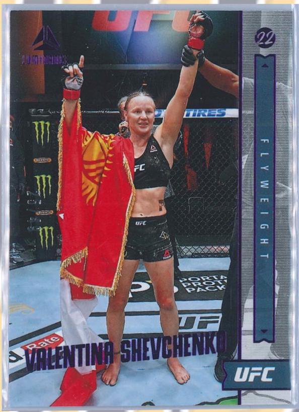 Valentina Shevchenko 2022 Panini Chronicles UFC Base Luminance #151 Purple