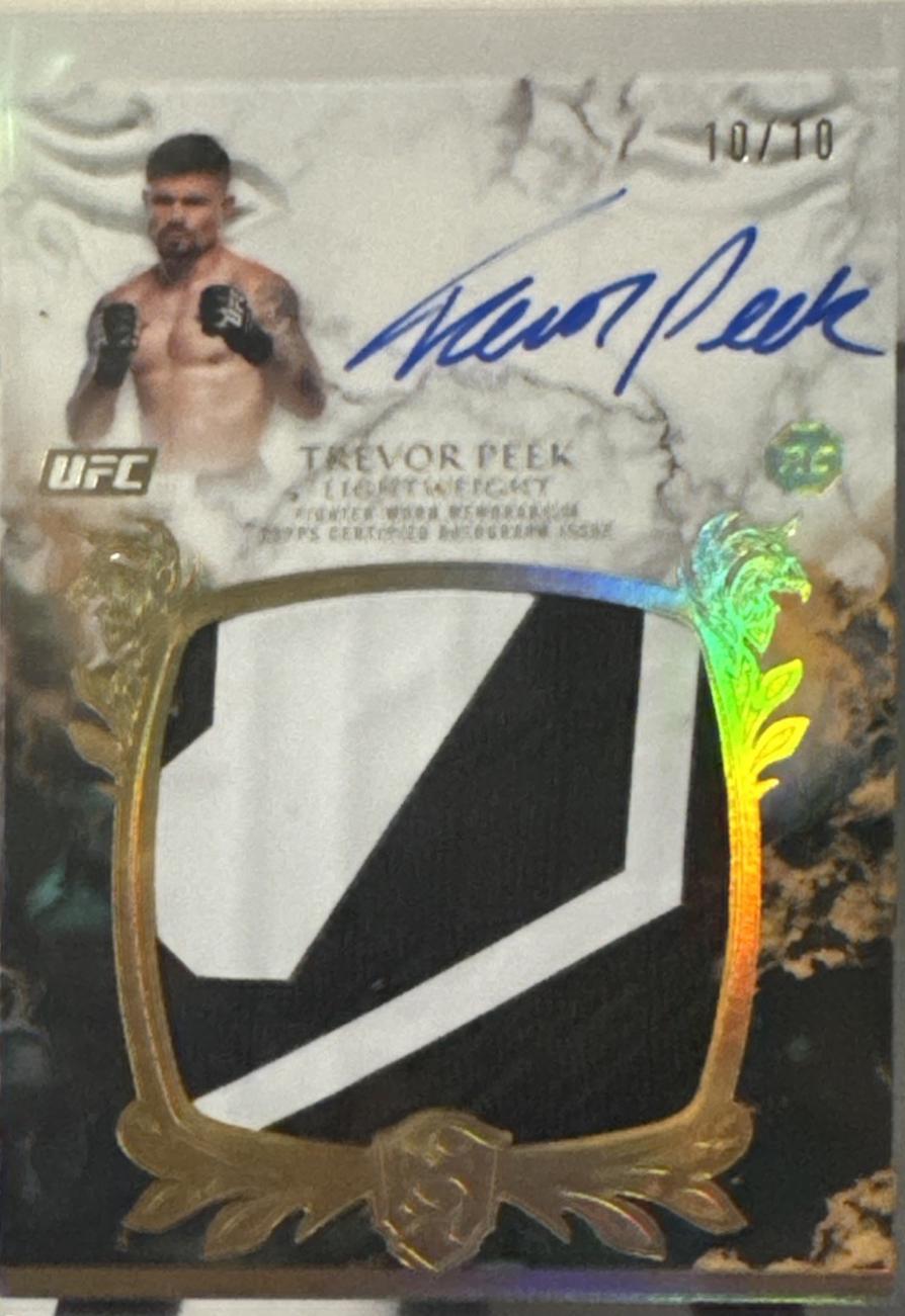 Trevor Peek 2025 Topps Royalty UFC Rookie Relic Autographs #RRA-TP Gold