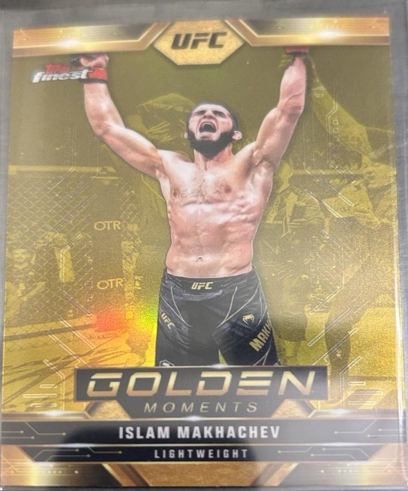 Islam Makhachev 2025 Topps Finest UFC Golden Moments #GM-12 Refractor
