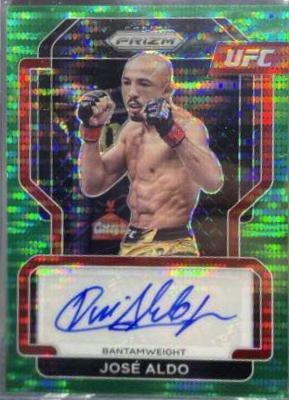 José Aldo 2022 Panini Prizm UFC Signatures #50 Green Pulsar