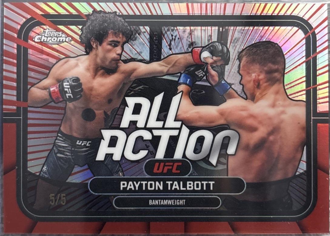 Payton Talbott 2026 Topps Chrome UFC All-Action #AA-48 Gold Geometric Refractor