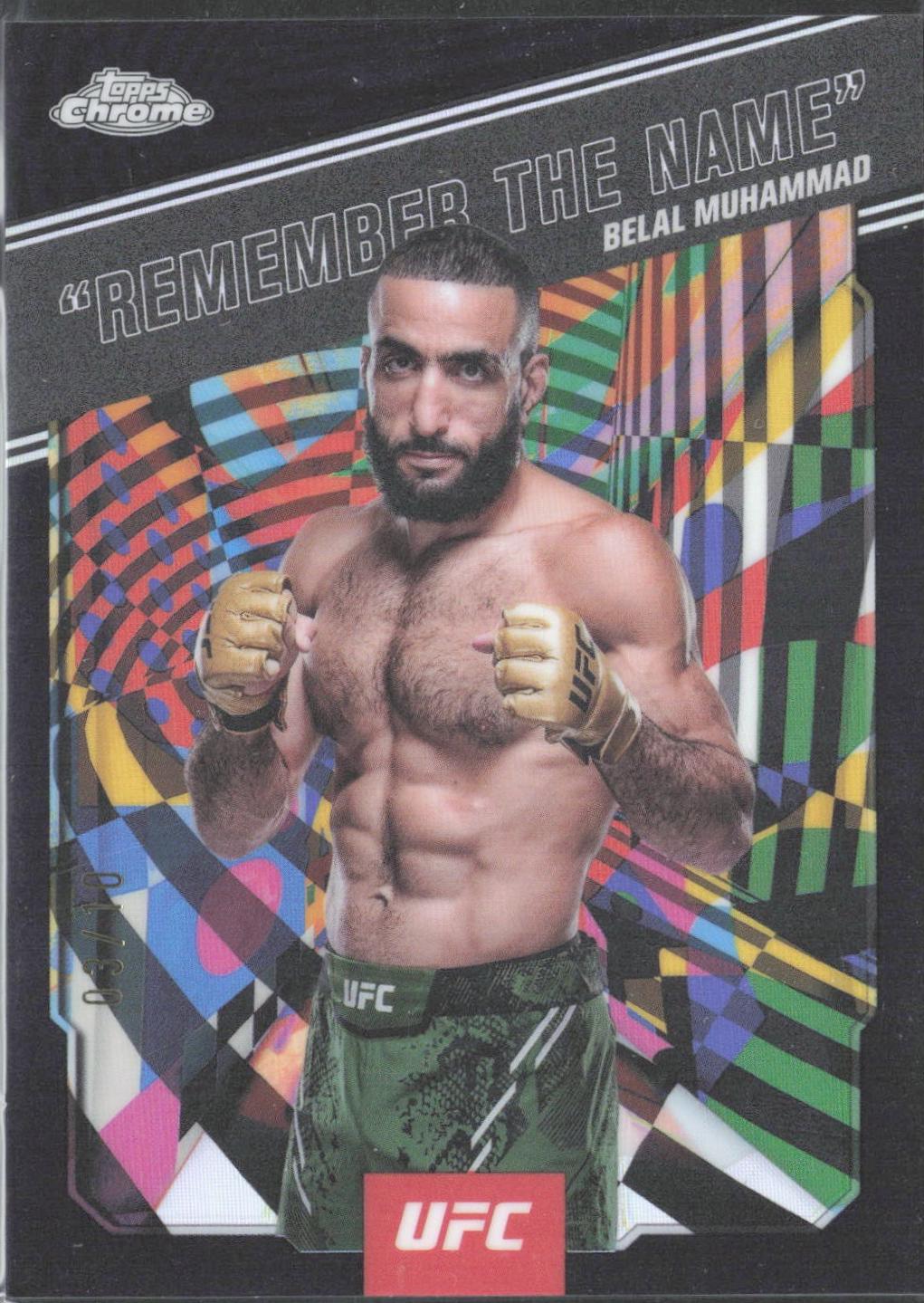 Belal Muhammad 2025 Topps Chrome UFC AKA #AKA-1 Black Refractor