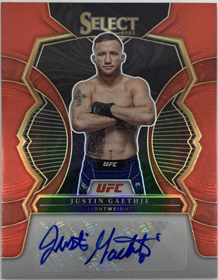 Justin Gaethje 2023 Panini Select UFC Signatures #12 Red