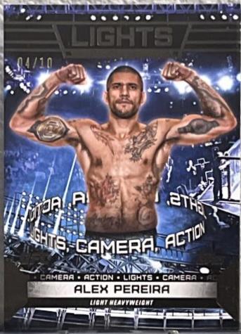 Alex Pereira 2024 Topps Knockout UFC Lights (Lights, Camera, Action) #LTS-11 Black