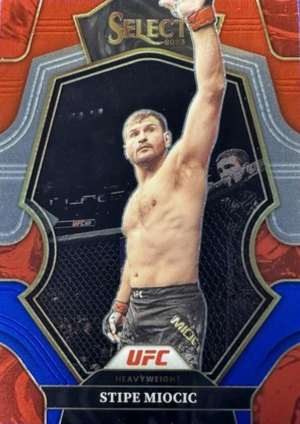 Stipe Miocic 2023 Panini Select UFC Premier Level #143 Red Blue Prizm