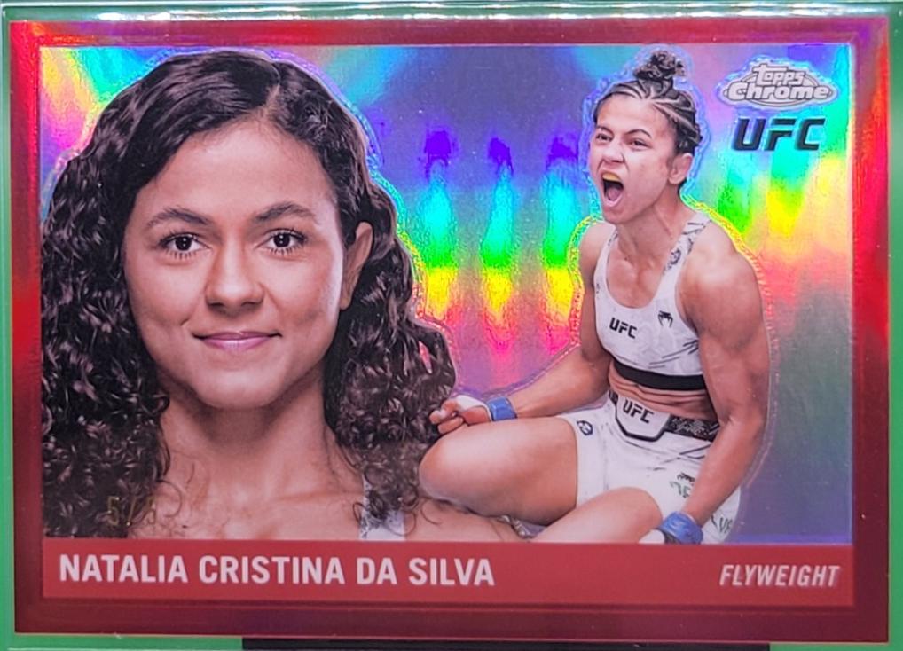 Natalia Silva 2025 Topps Chrome UFC 1955 Topps #55T-5 Red Refractor