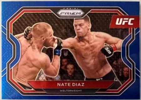 Nate Diaz 2021 Panini Prizm UFC Base #115 Blue