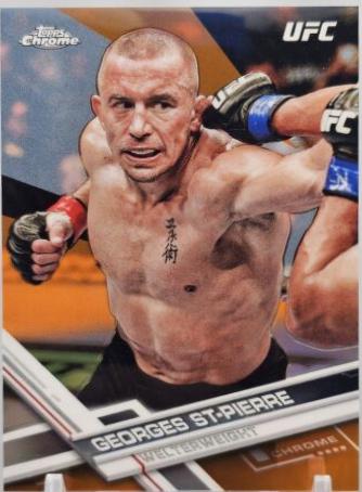 Georges St-Pierre 2017 Topps Chrome UFC Base #96 Orange