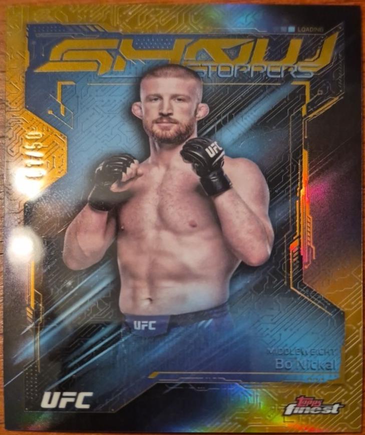 Bo Nickal 2025 Topps Finest UFC Showstoppers #SS-11 Gold Refractor