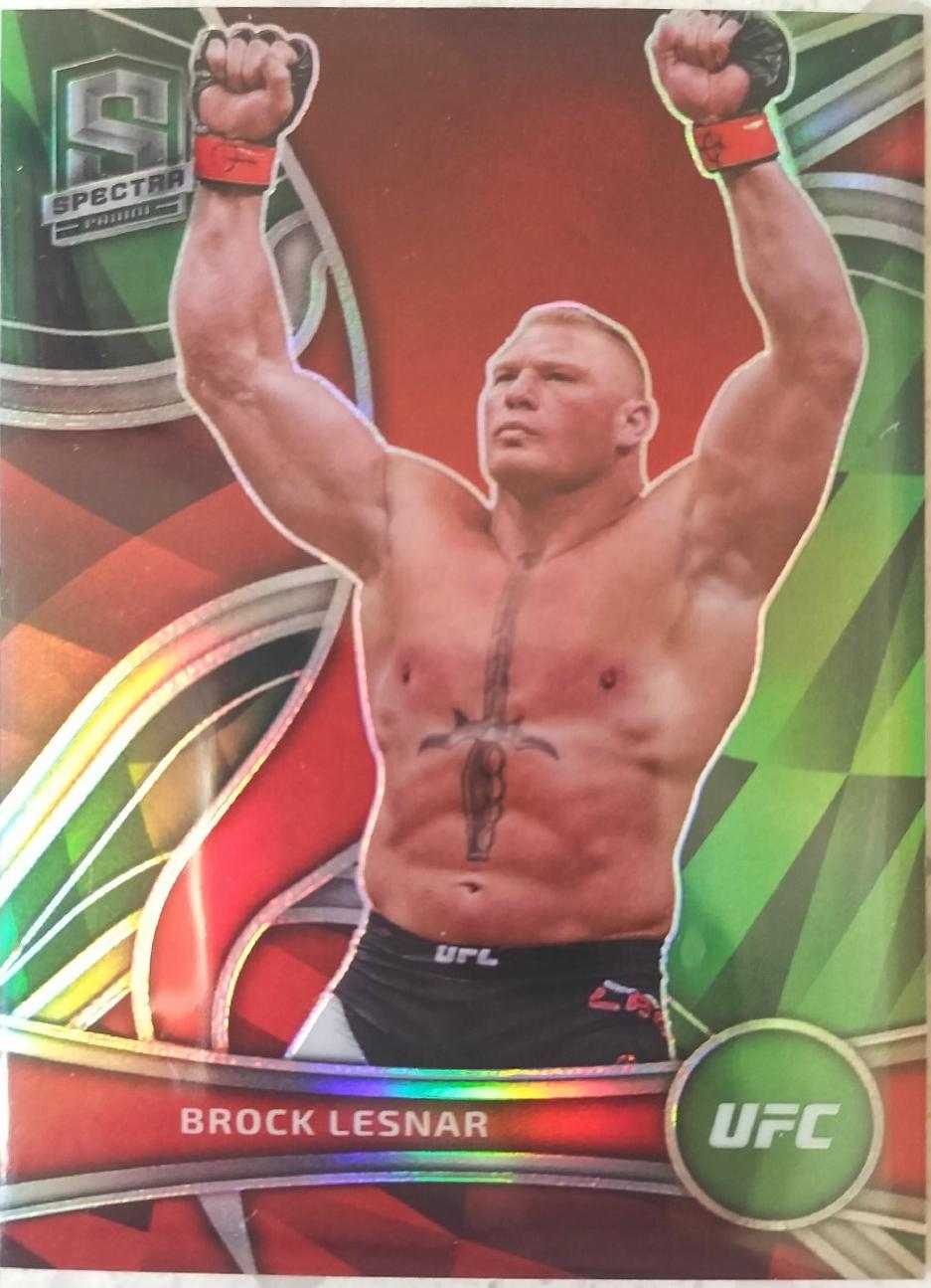 Brock Lesnar 2022 Panini Chronicles UFC Base Spectra #379 Green