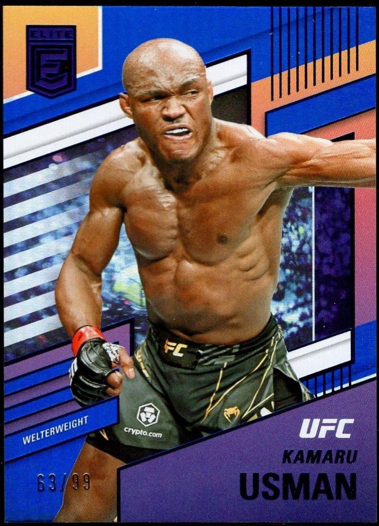 Kamaru Usman 2022 Panini Chronicles UFC Base Elite #252 Blue
