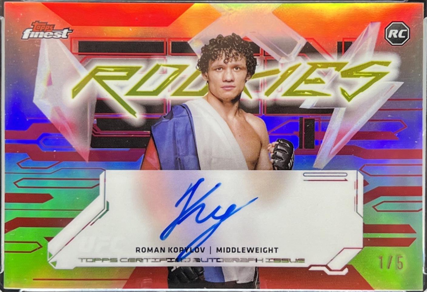 Roman Kopylov 2025 Topps Finest UFC Finest Rookie Autographs #FRA-RK Red Refractor