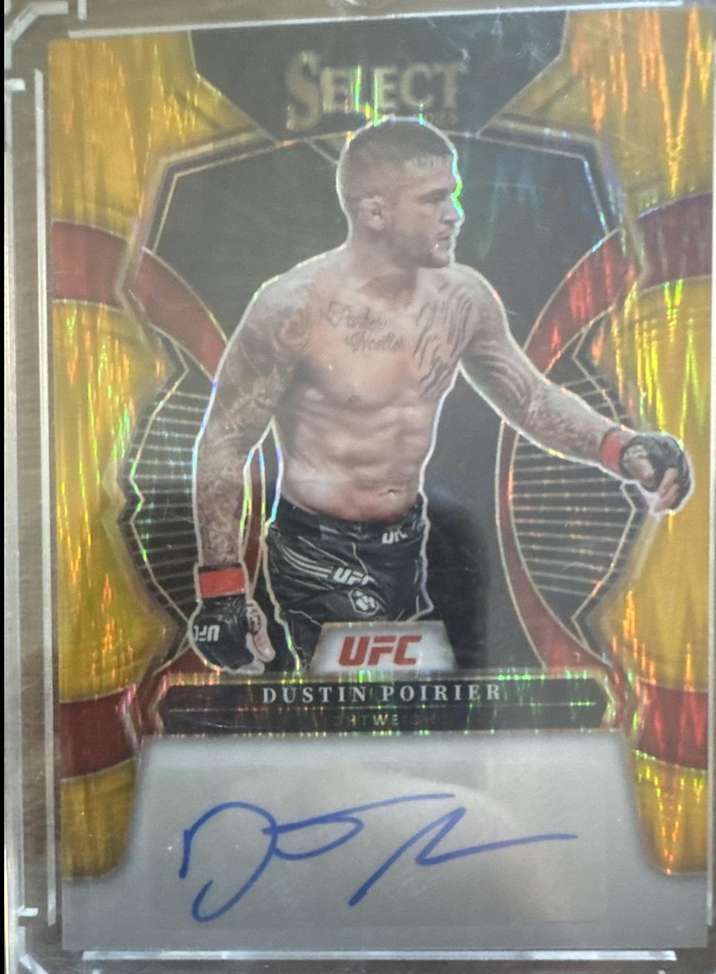 Dustin Poirier 2023 Panini Select UFC Signatures #26 Gold