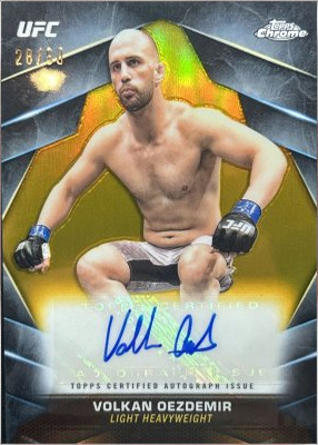 Volkan Oezdemir 2024 Topps Chrome UFC Chrome Veteran Autographs #CVA-VOE Superfractor
