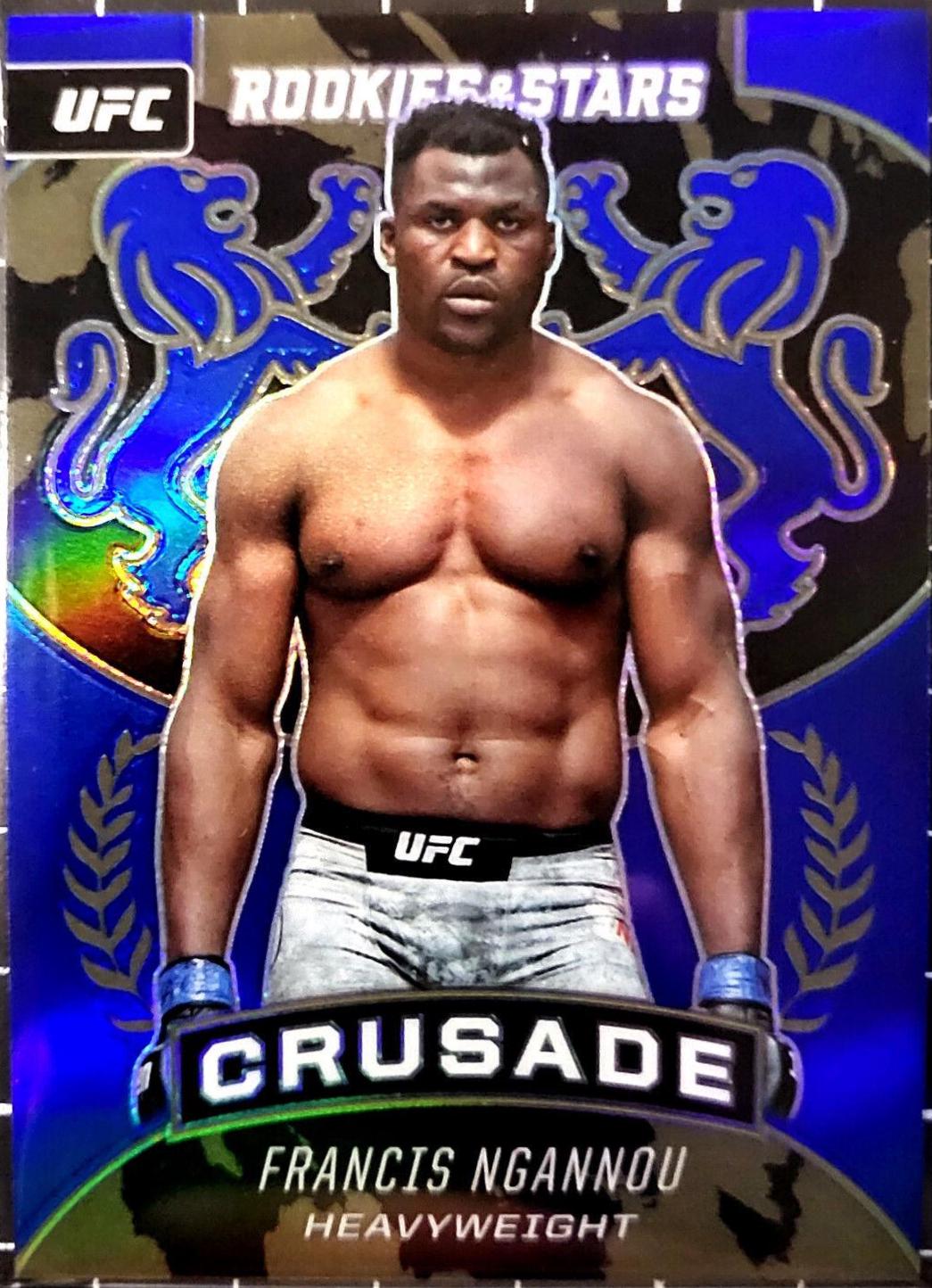 Francis Ngannou 2021 Panini Chronicles UFC Base Crusade #230 Blue