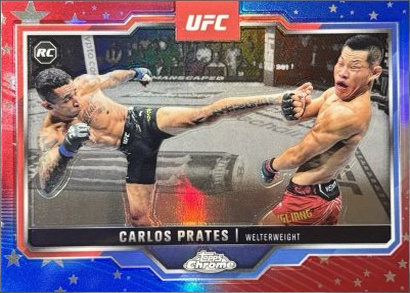 Carlos Prates 2025 Topps Chrome UFC Base #40 Black RayWave