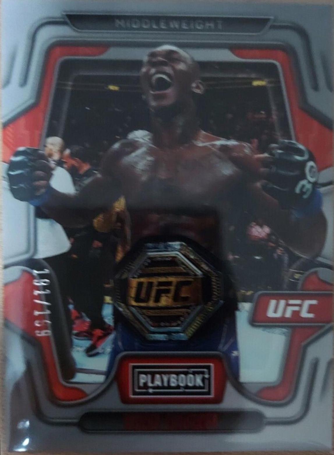 Israel Adesanya 2023 Panini Chronicles UFC Base Playbook #112 Red