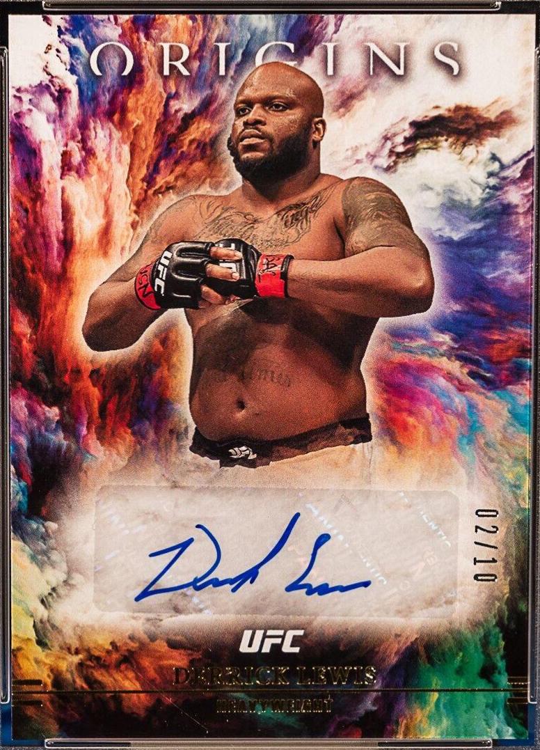 Derrick Lewis 2021 Panini Chronicles UFC Origins Autographs #18 Gold