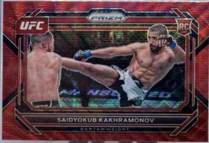 Saidyokub Kakhramonov 2023 Panini Prizm UFC Base #41 Ruby Wave