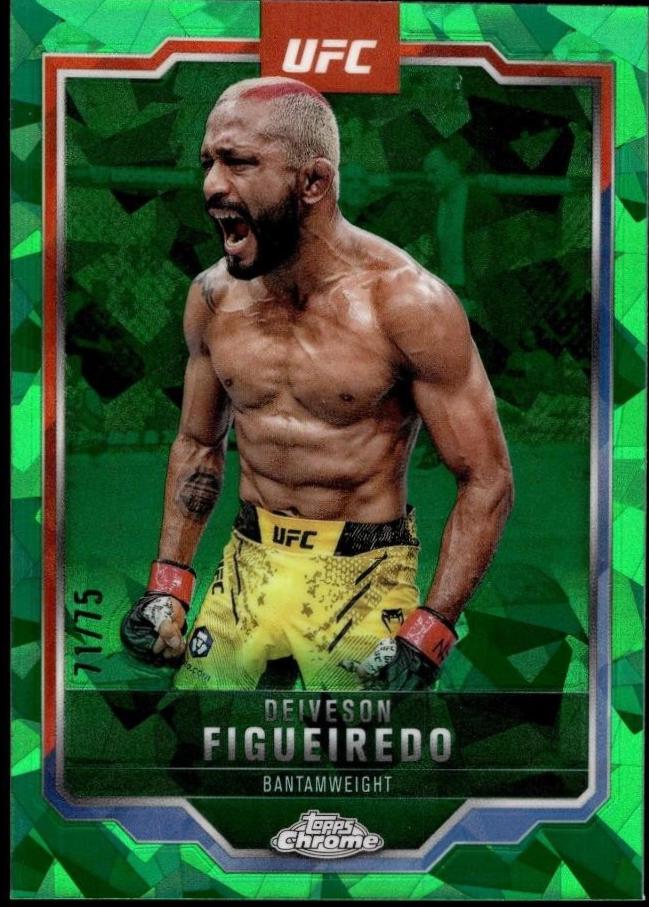 Deiveson Figueiredo 2025 Topps Chrome Sapphire UFC Base Sapphire #186 Green Sapphire