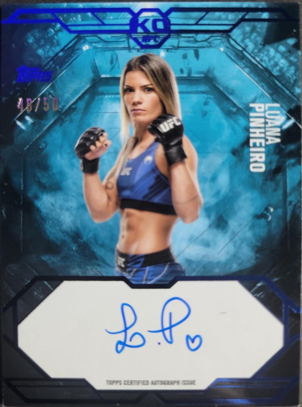 Luana Pinheiro 2025 Topps Knockout UFC Knockout Autographs #KA-LP Blue