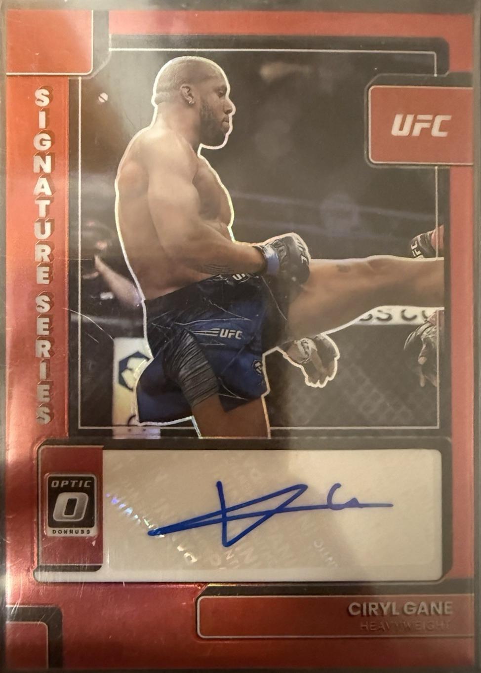 Ciryl Gane 2023 Panini Donruss Optic UFC Signature Series #23 Gold Vinyl