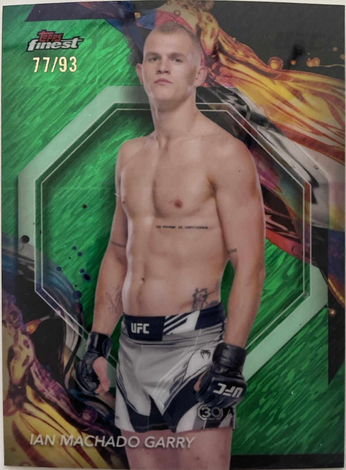 Ian Machado Garry 2024 Topps Finest UFC Base Uncommon #153 Green Shimmer Refractor