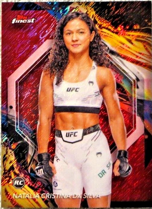 Natalia Silva 2024 Topps Finest UFC Base Uncommon #169 Red Shimmer Refractor