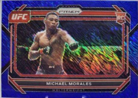 Michael Morales 2023 Panini Prizm UFC Base #97 Blue Shimmer
