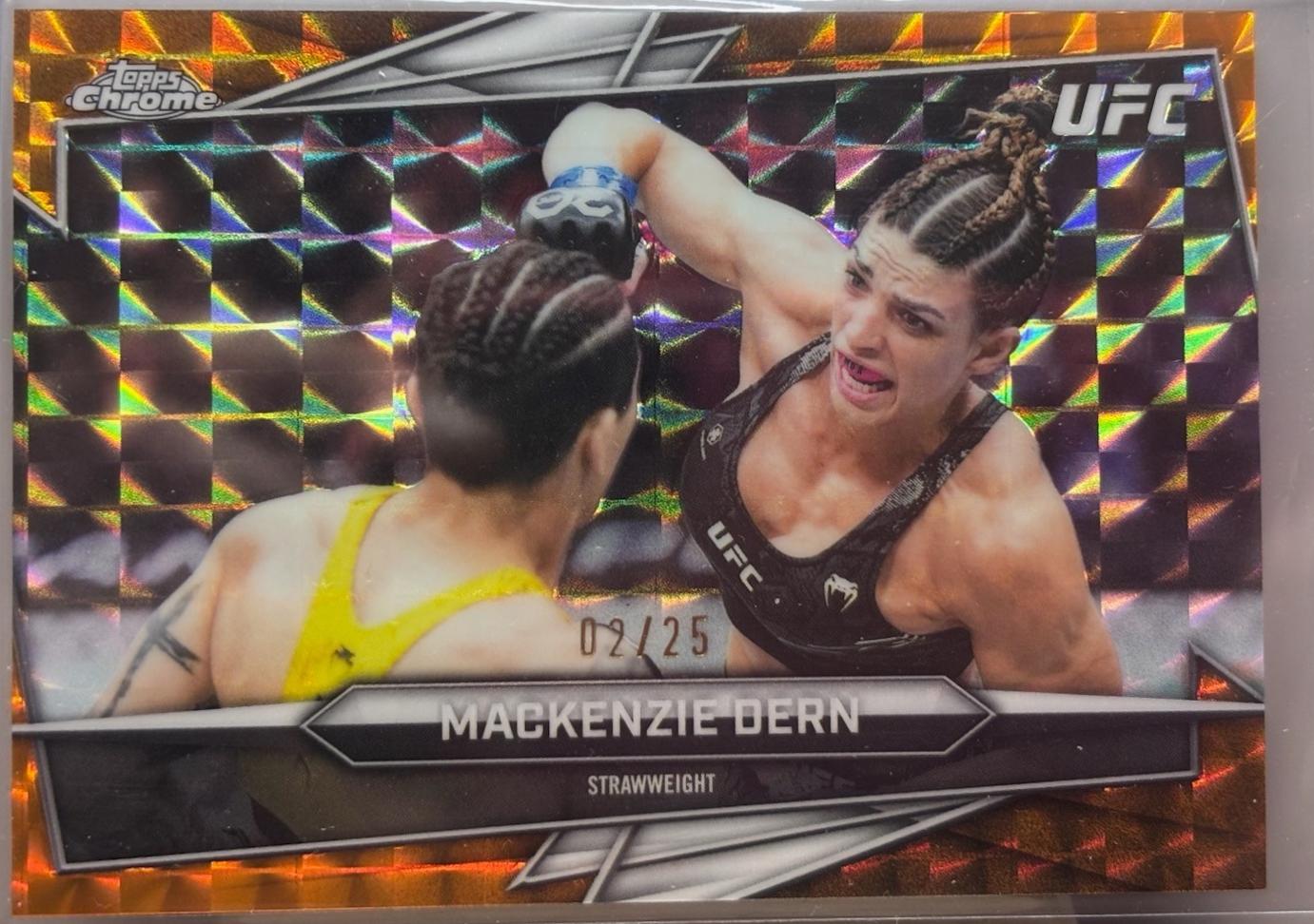 Mackenzie Dern 2026 Topps Chrome UFC Base #185 Orange Refractor