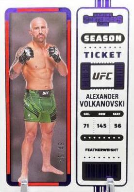 Alexander Volkanovski 2023 Panini Chronicles UFC Base Contenders Season Ticket #109 Purple