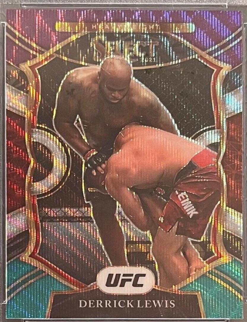 Derrick Lewis 2021 Panini Select UFC Octagonside #269 Tri Color