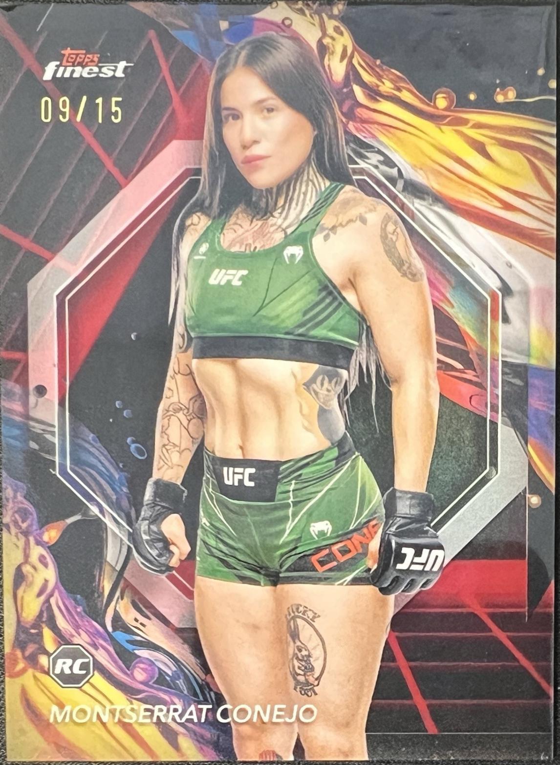 Montserrat Conejo 2024 Topps Finest UFC Base Uncommon #113 Red Black Vapor Refractor