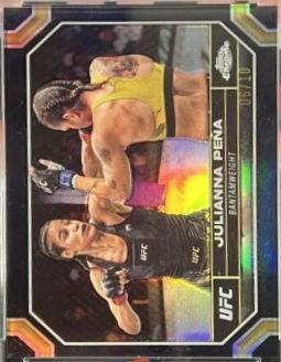 Julianna Peña 2024 Topps Chrome UFC Base #102 Black Refractor