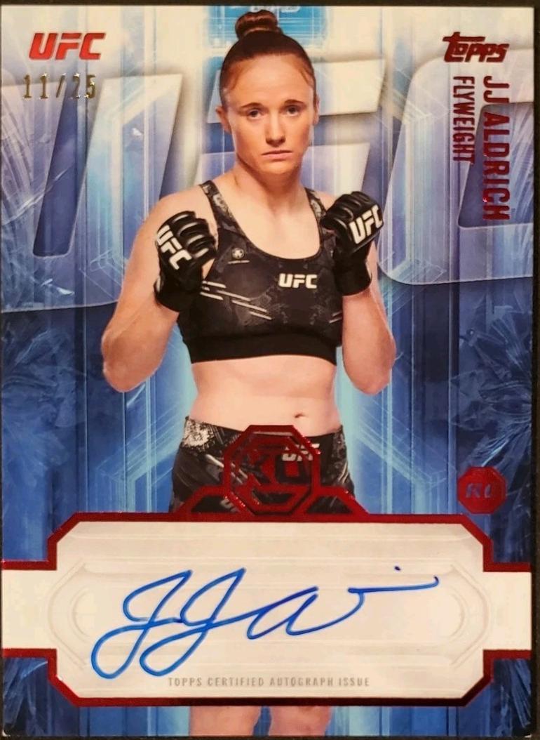 JJ Aldrich 2026 Topps Knockout UFC Knockout Autographs #KOA-JJA Red